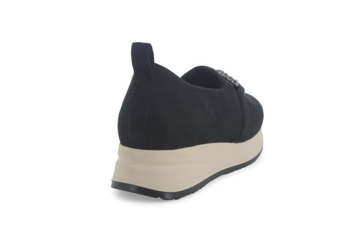 Melluso Donna Mocassini Tessuto R25075-227927 Nero